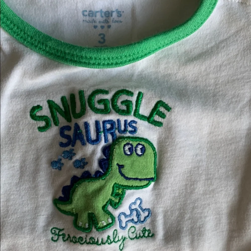 Set of 4 Carters 3M Dinosaur, Alligator, & Shark Bodysuit